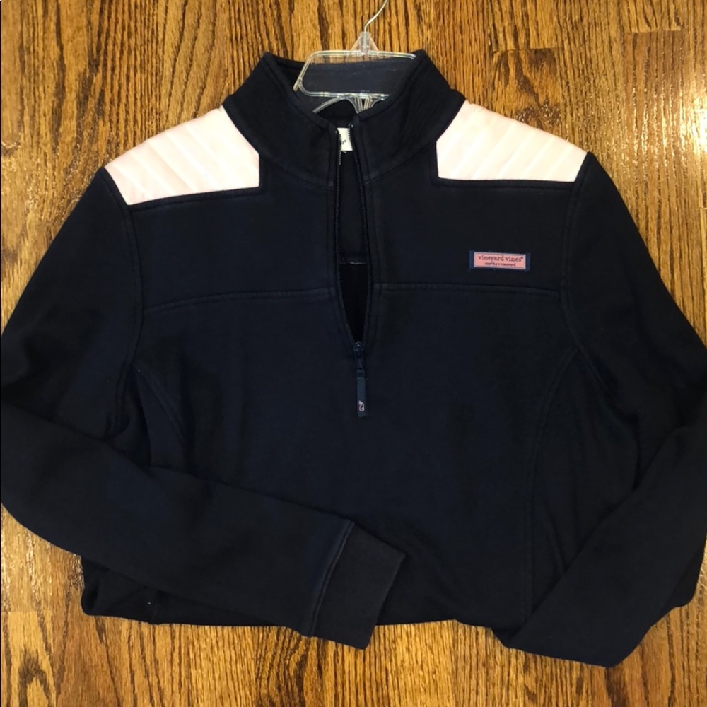 Navy blue vineyard vines sailor quarter zip